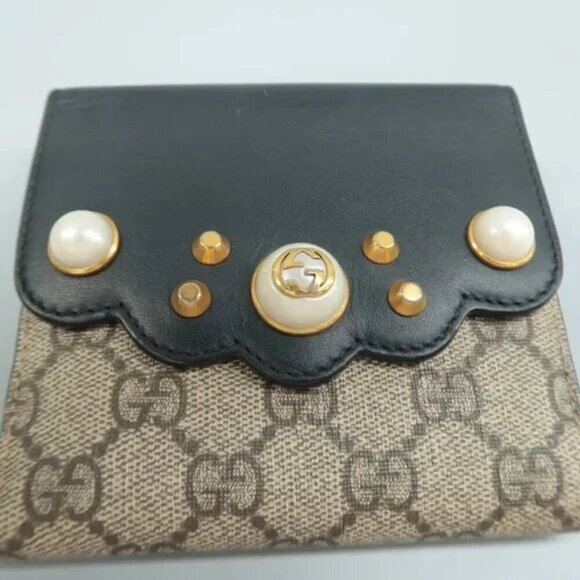 100% Authentic GUCCI Brown Canvas Wallet 120-062324 - Picture 5 of 12